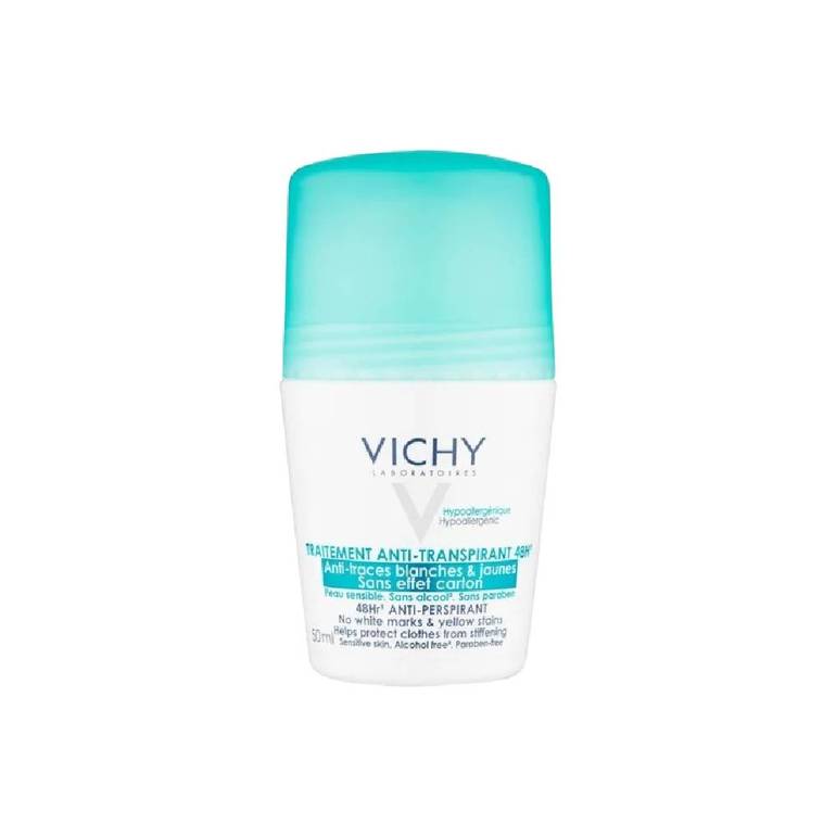 Vichy 48H Anti-Perspirant No White Marks & Yellow Stains Roll-On 50ml 