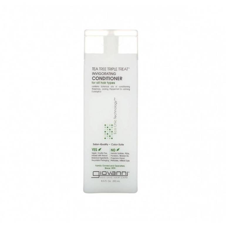 Giovanni Tea Tree Triple Treat Invigorating Conditioner – Refreshing Conditioner for All Hair Types 250ML