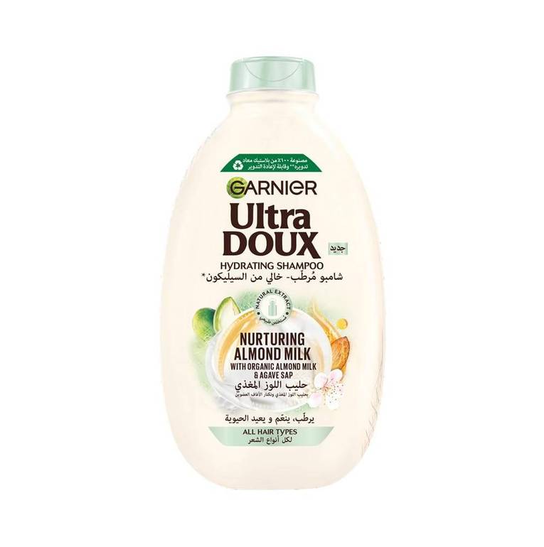Garnier Ultra Doux Nurturing Almond Milk Hydrating Shampoo for All Hair Types 400ML