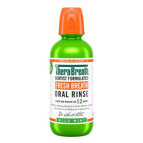 TheraBreath Fresh Breath Oral Rinse – Mild Mint Mouthwash 473ml