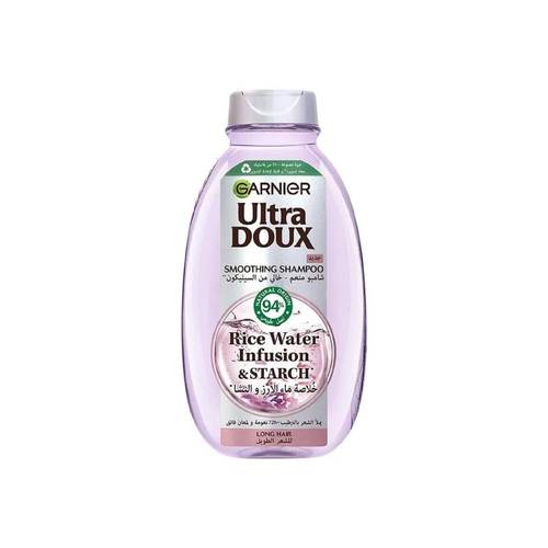 Garnier Ultimate Blends Rice Water Infusion & Starch Shampoo – Smooth & Shine for Long, Dull Hair 400ML