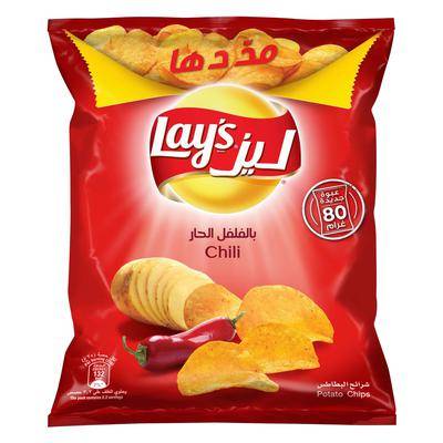 شرايح بطاطس بلفلفل الحار 80 غ
