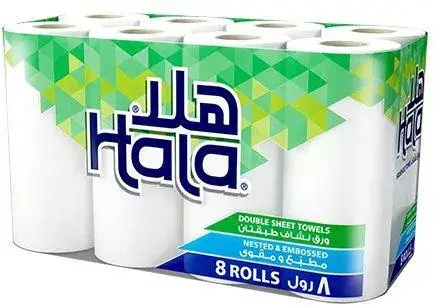 هلا ورق مطبخ 8 رول مقوى