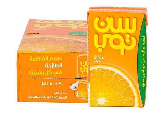 سن توب عصير برتقال 30*250ملي