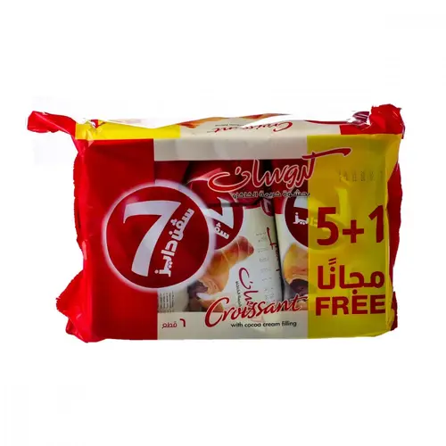 سفن دايز كروسان بحشوة كريمة الكاكاو 5+1 مجانا