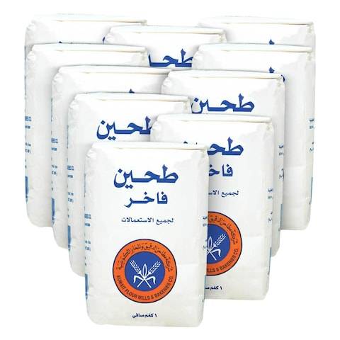 الكويت طحين ابيض فاخر لجميع الأستعمالات1 كج × 10