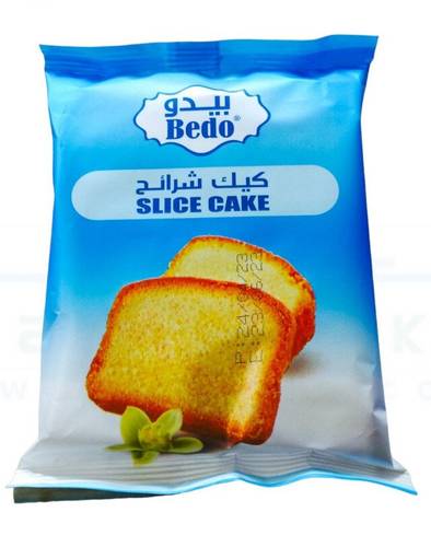 كيك شرائح بيدو بالفانيلا 