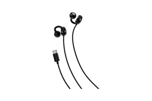 سماعات أذن سلكية Powerology Voro بمشبك للأذن ومنفذ USB-C - لون أسود