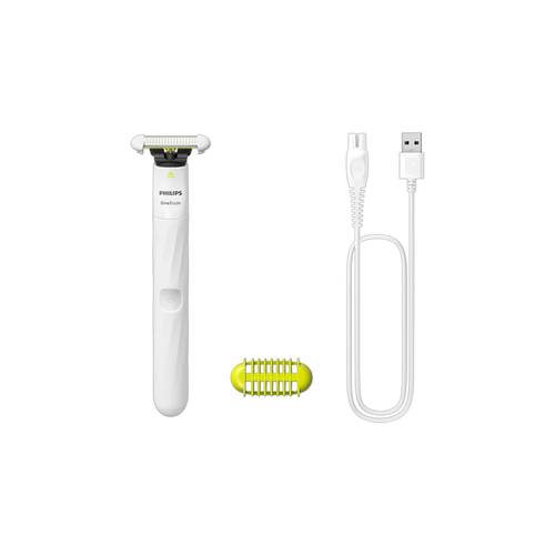 ماكينة تشذيب Philips OneBlade Intimate SkinProtect 2 في 1 - لون أبيض