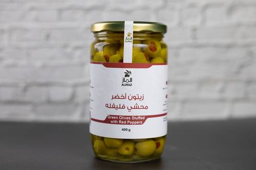 زيتون أخضر محشي فليفلة 400 جرام 