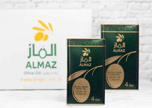 كرتون 2 تنك 4 لتر زيت زيتون بكر فاخر