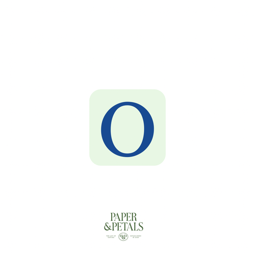 Blue Letter O Sticker