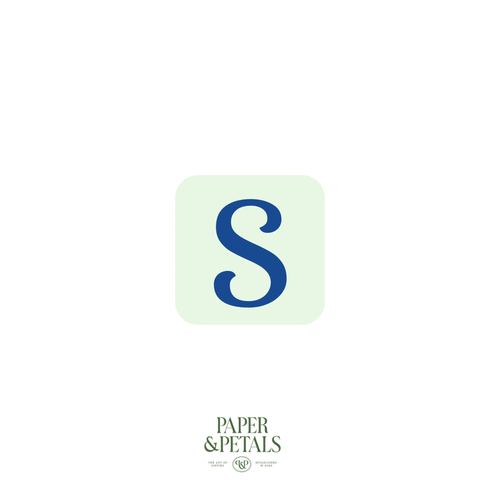 Blue Letter S Sticker