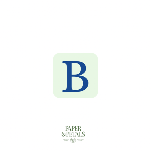 Blue Letter B Sticker