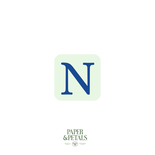 Blue Letter M Sticker