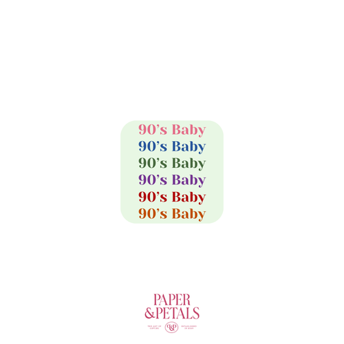 90's Baby Sticker