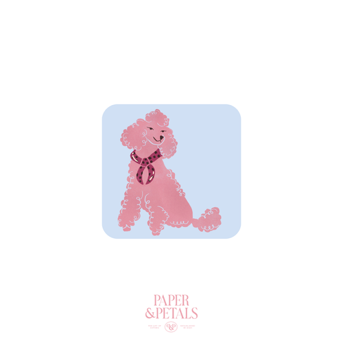Pink Poodle Sticker