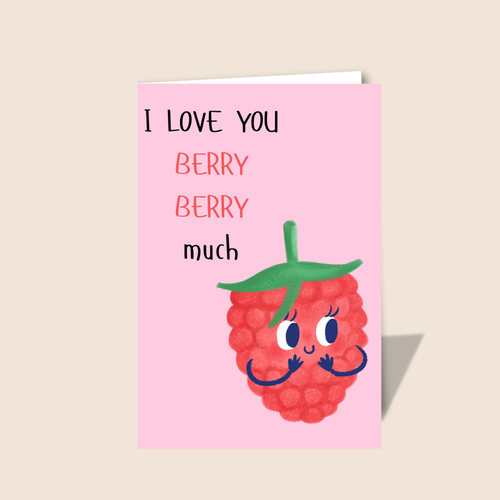 I LOVE YOU BERRY much Card