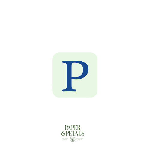 Blue Letter P Sticker