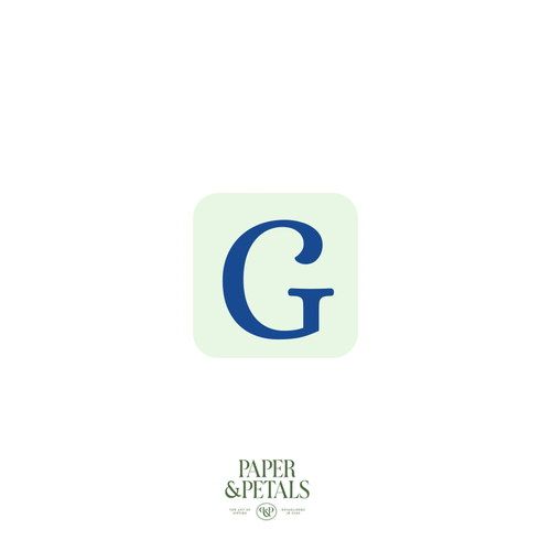 Blue Letter G Sticker