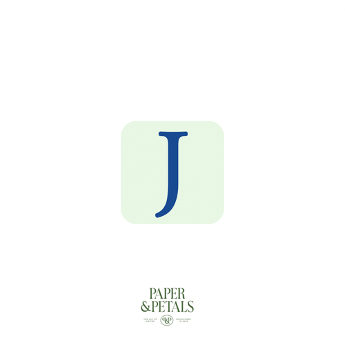 Blue Letter J Sticker
