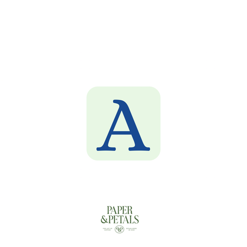 Blue Letter A Sticker