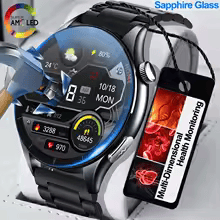 ساعة ذكية صحية 2025 NFC مع ECG وPPG ومقاومة للماء IP68 