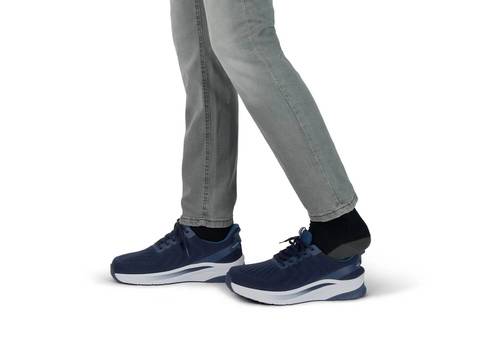 Tilos Hands-Free Navy  Mens Stretch Trainers