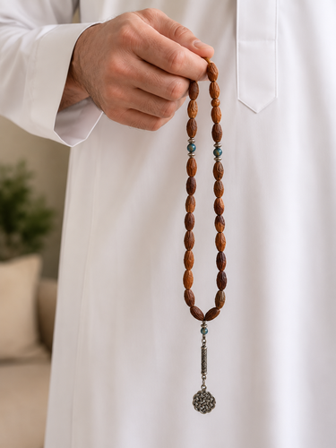 سبحة نواة الزيتون الطبيعية