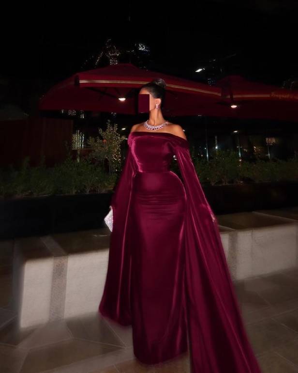 Velvet Evening Dress - فستان سهرات مخمل