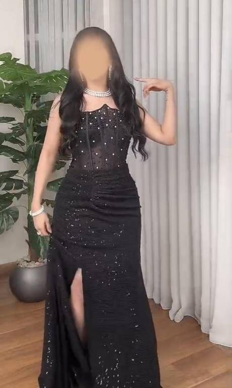 فستان سهرات نوع القماش كريب + كريشه