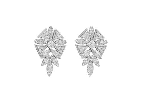Diamond Earring with 18K White Gold