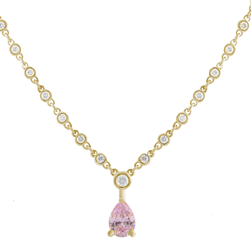 Diamond Pendant with synthetic Stone and 18KT Yellow or white or rose Gold