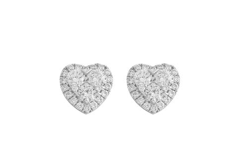 Diamond Earring with 18KT White Gold