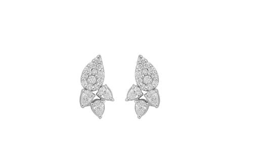 Diamond Earring with 18K White Gold