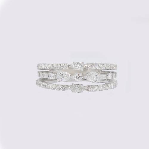 Diamond Ring with 18KT White Gold