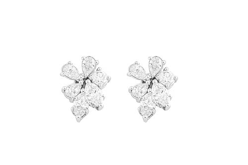 Diamond Earring with 18K White Gold