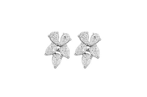 Diamond Earring with 18K White Gold