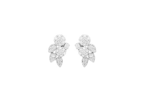 Diamond Earring with 18K White Gold