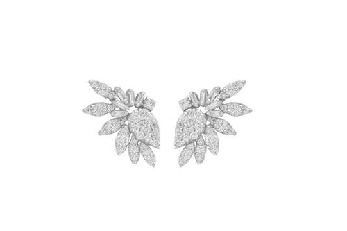 Diamond Earring with 18K White Gold