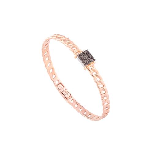 Black Diamond Bracelet with 18K white & rose gold