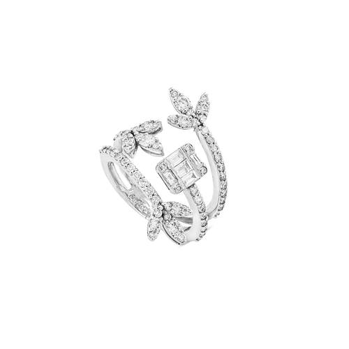 Diamond Ring with 18KT White Gold
