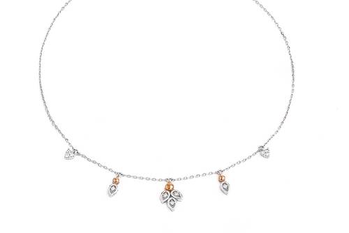 Diamond choker with 18KT White and rose gold