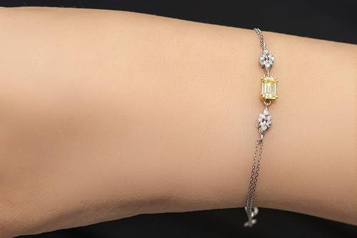Diamond Bracelet with 18KT White and ROSE GOLD