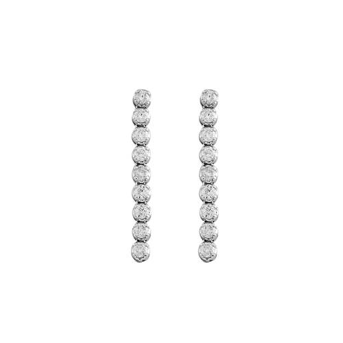 Diamond Earring with 18K White Gold