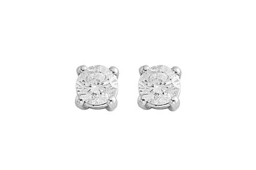Solitaire Diamond Earring with 18K Gold