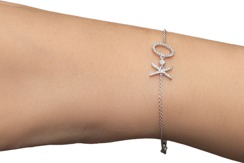 Diamond Bracelet with 18KT WHITE GOLD