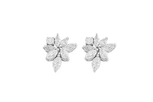 Diamond Earring with 18K White Gold