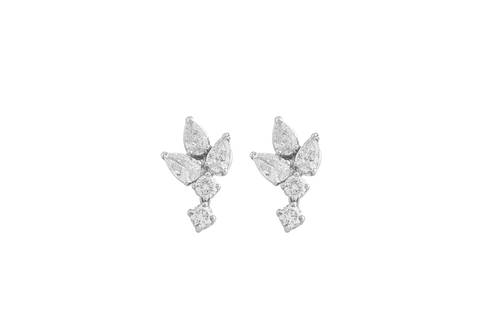 Diamond Earring with 18K White Gold