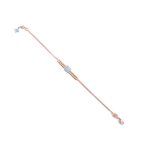 Diamond Bracelet with 18KT White and Rose Gold